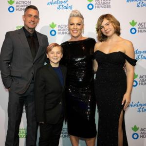 Alecia Moore (P!nk) and her family at Action Against Hunger's 2025 Gala. 