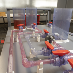 Close up of the model project.