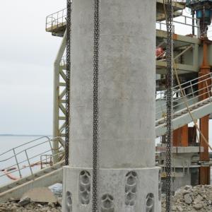 Living Seawalls pile installed at the Port of Posorja