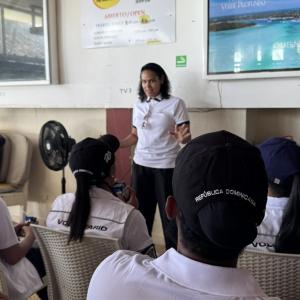 DP World employees participate in an environmental education session on mangrove restoration and coastal ecosystems.