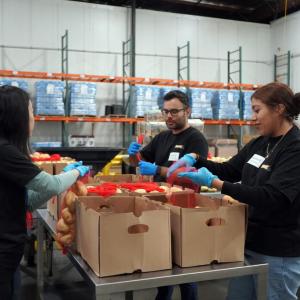 Volunteers packed 39,775 pounds of fresh produce.