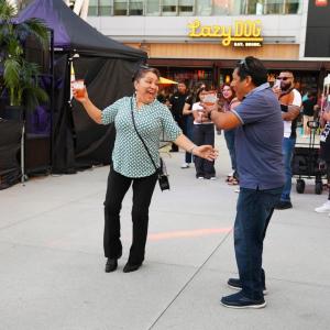 Attendees danced to the live performances.