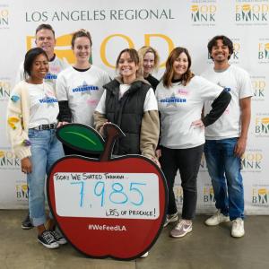 AEG employees volunteered at the Los Angeles Regional Food Bank as part of the company's Season of Giving initiative.