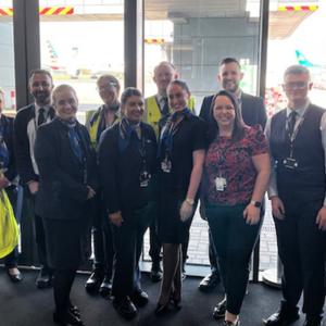 Team photo at Dublin Airport 