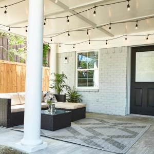 The renovated patio at the new Dallas Hope Center
