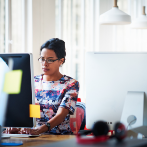 Person using a computer