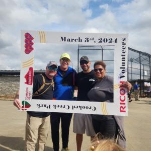 Scott volunteering at a hunger walk event. 