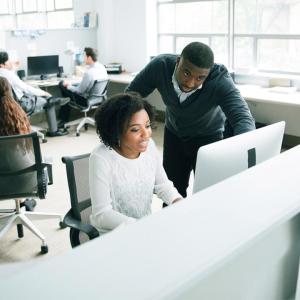 people working together in an office