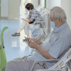 Patients waiting doctor's office