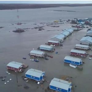 Flooding in western Alaska has prompted more than 1,000 people to evacuate. (Photo by the Alaska Division of Homeland Security and Emergency Management)