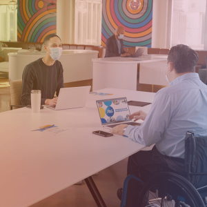 employees at desk