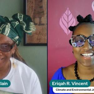 L-R: Dr. Mildred McClain, the interviewee, and Eriqah Vincent, the interviewer.
