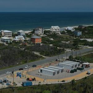 birdseye view of electric facility