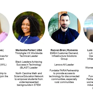 Four different headshots of ERG leaders