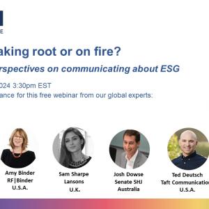 PROI webinar information with headshots of those attending and talking at the event