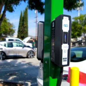 Cars parked near EV Chargers