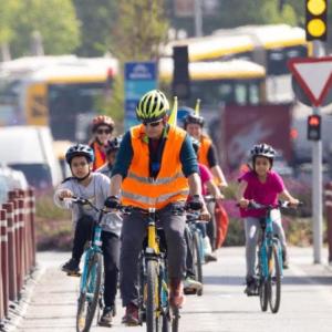 Cyclists in the city