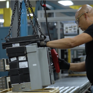 Eaton Arecibo person with circuit breaker