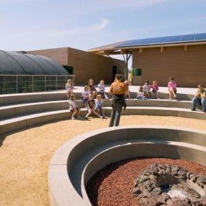 exterior photo of the back on the Environmental Nature Center