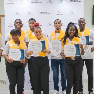 kids holding certificates of achievement 