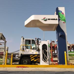 Electric trucks at Port of Callao 
