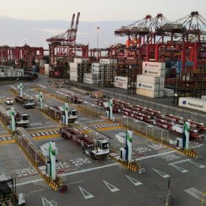 Electric trucks at Port of Callao 