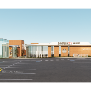 Elevation rendering view of the KeyBank Center, Canton, Ohio.