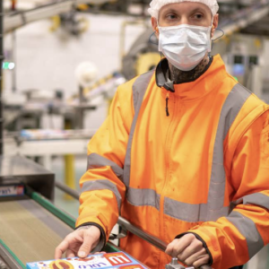 A person wearing safety uniform 