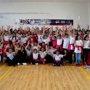 Group of students in a gym