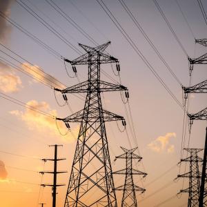 Power Lines at Sunset