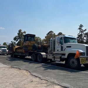Rayonier’s firefighting being transported 