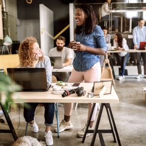 Group of women shown in an office.