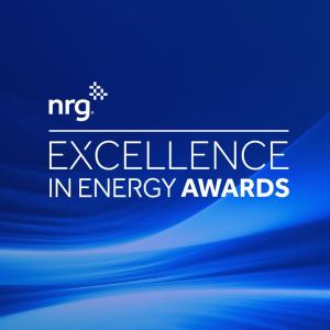 "nrg Excellence in Energy Awards" on a blue background
