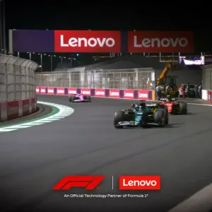 A F1 race in progress