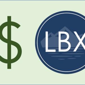 dollar sign with LBX logo