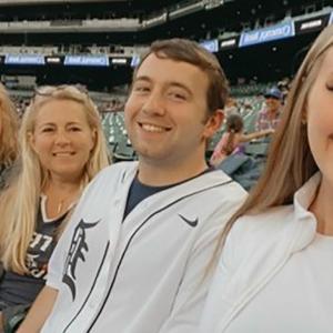 Heather Rivard and her family attend a Detroit TIgers baseball game.