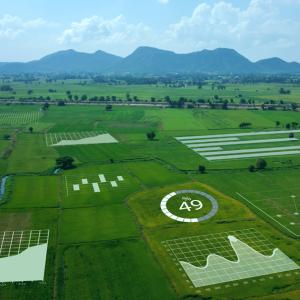 Illustration of MRV (Measurement, Reporting and Verification), a system used to monitor, document and confirm the outcomes of Ag practices.