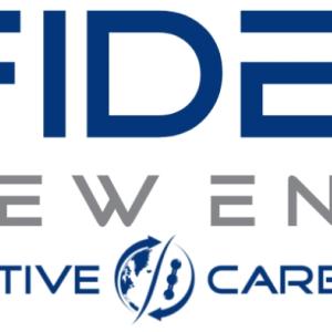 Fidelos New Energy logo with tagline: "Climate Positive, Carbon Negative"