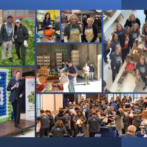 Collage of images showing employees volunteering on Fifth Third Day