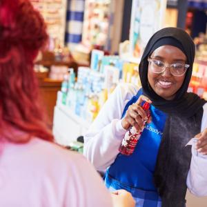 people in a Bath & Body Works store