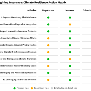 Figure 1 - Reimagining Insurance: Climate Resilience Action Matrix