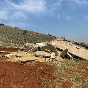 Destroyed farming infrastructure in Lebanon. 