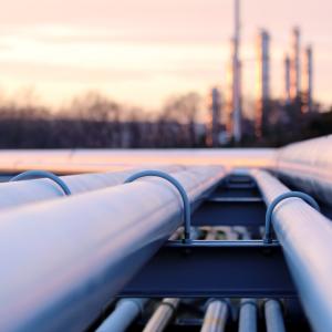 pipeline with trees in the background