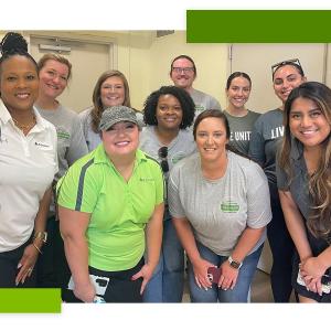 Group of people smiling