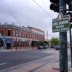 Image of an intersection in the Five Points area of Denver