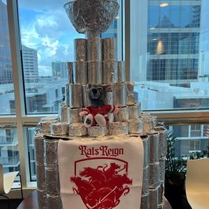 Fort Lauderdale CAN food drive sculpture.