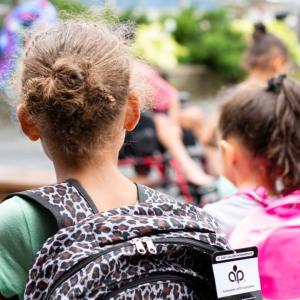 Kids wearing backpacks