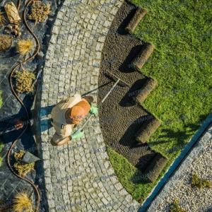 Featured image: mowing lawn.