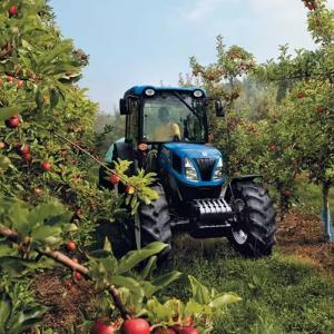 tractor in orchard