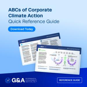 G&A’s ABCs of Corporate Climate Action Quick Reference Guide